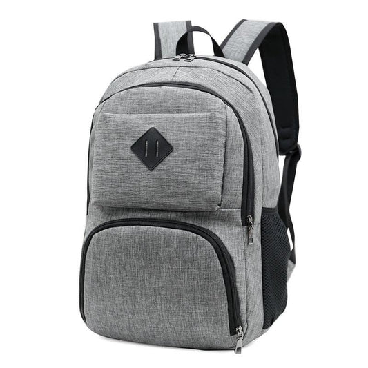 Hiking Canvas Large Capacity Backpack- Grey - Obeezi.com
