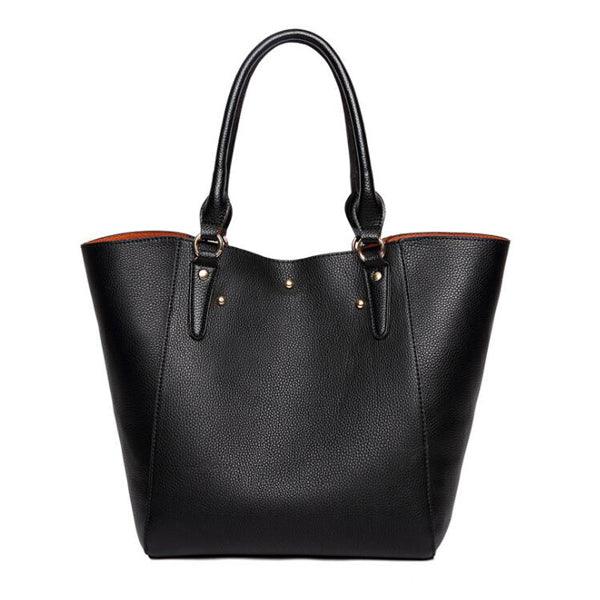 HoldAll With Detachable Inner Bag and Long Strap Shoulder Handbag-Black - Obeezi.com