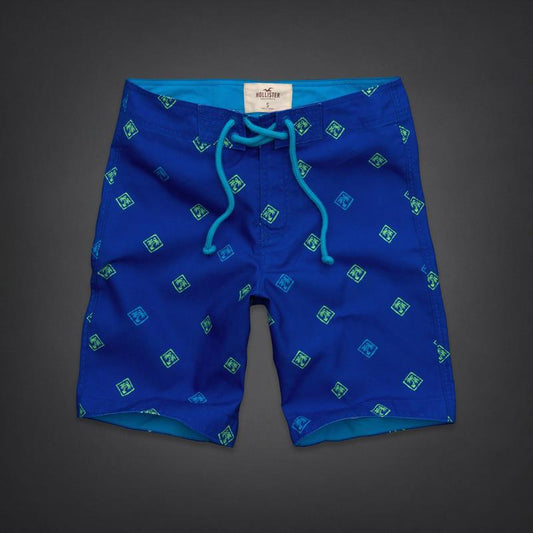 Hollister Awesome Men Beach Shorts Blue - Obeezi