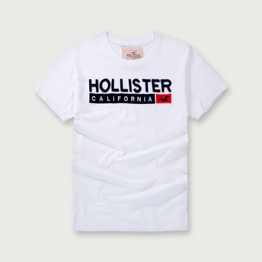Hollister California Classic Men's Short-sleeve T-shirt -White - Obeezi