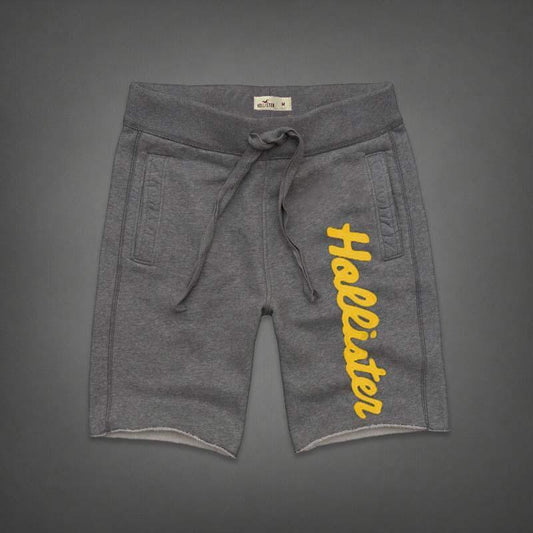 Hollister Men's Short With side Yellow Designer-Grey - Obeezi