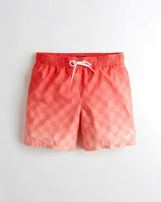Hollister Plain Swim Shorts Men Peach - Obeezi