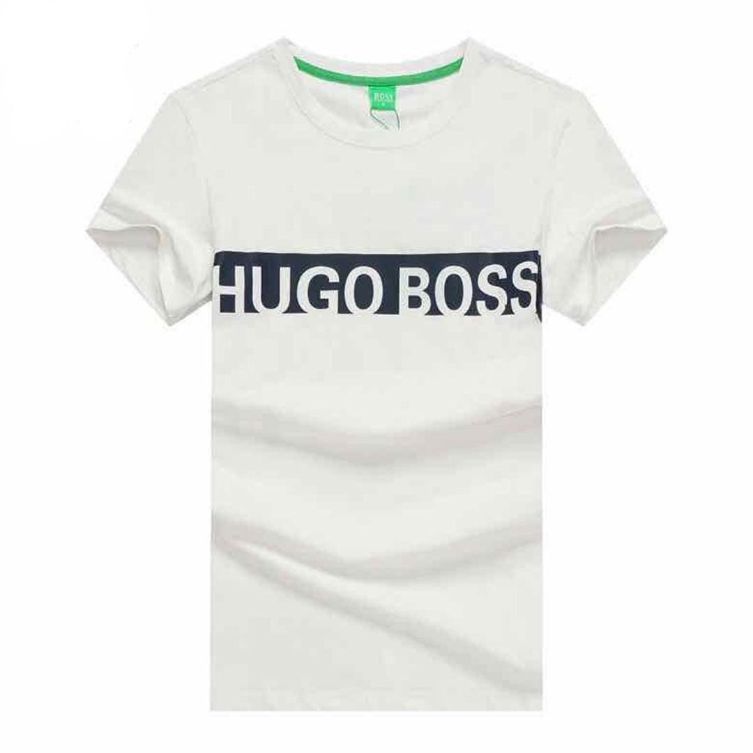 Hugo Boss White crew neck T SHIRT - Obeezi