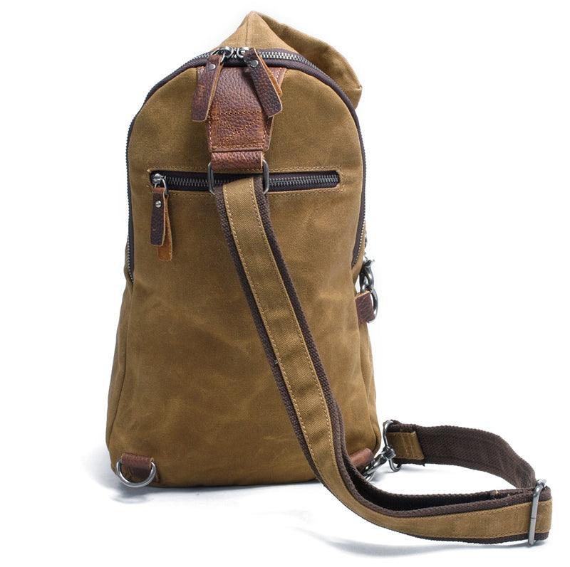 Hunting Design Sling Back Bag- Khaki - Obeezi.com