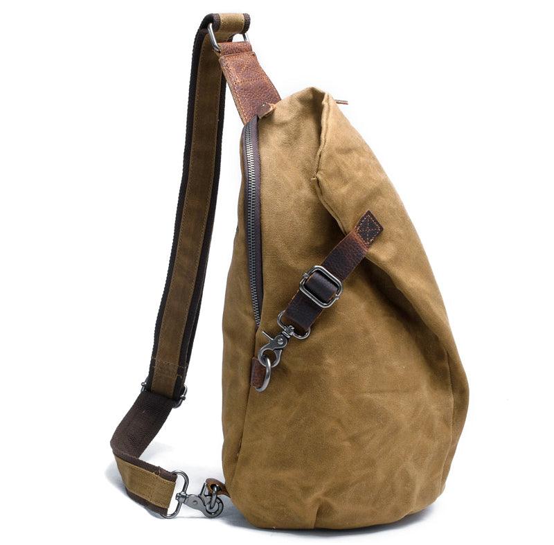 Hunting Design Sling Back Bag- Khaki - Obeezi.com