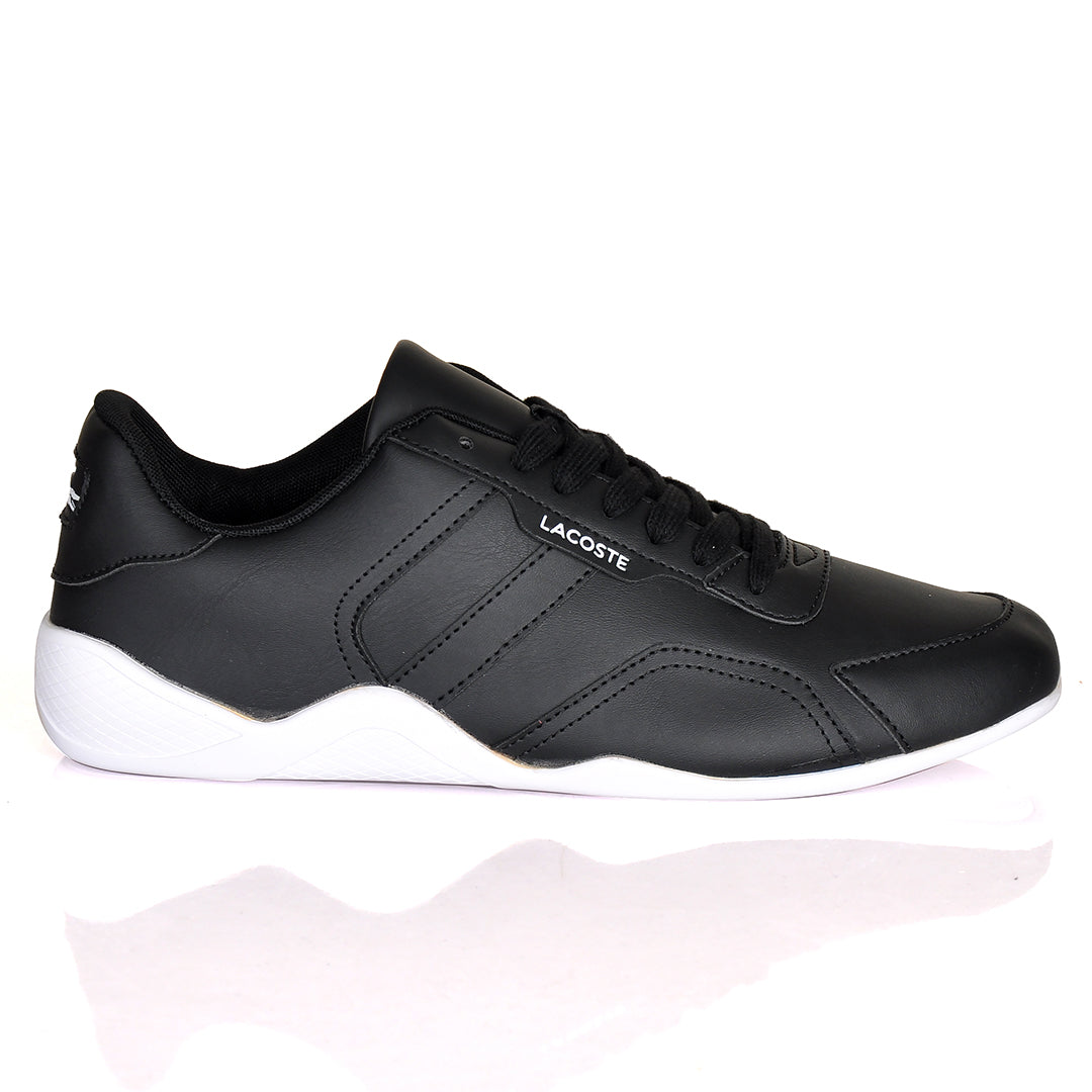 Iconic Men's Breathable Leather Black and White Sneakers - Obeezi.com
