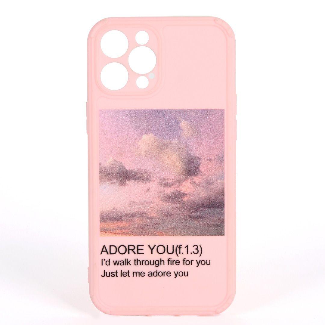 Inscribed Adore You 1.0 Quote Graphics Designed iPhone 11 Pro, 11 ProMax, X, XR, 12, 12 Mini, 12 Pro, 12 ProMax Case-Pink - Obeezi