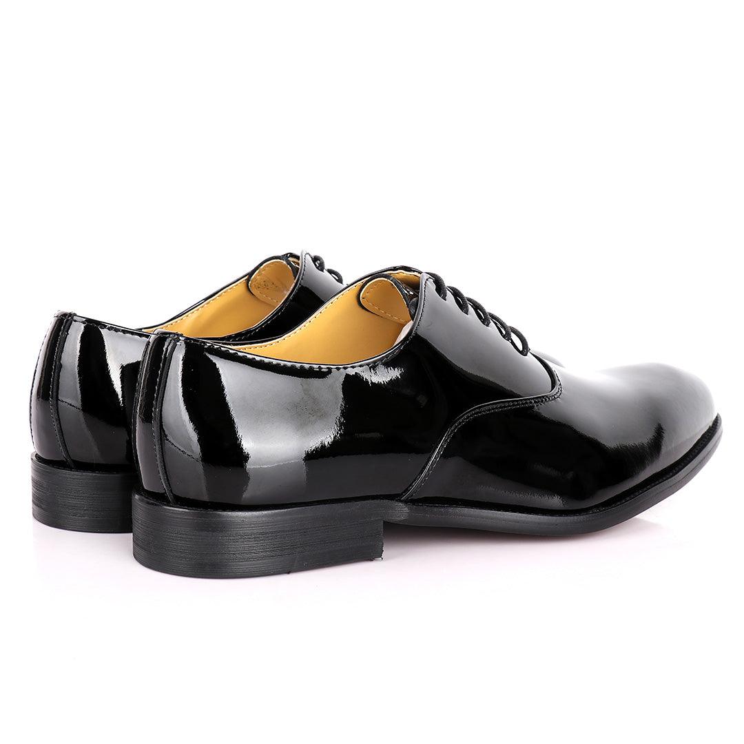 J.M Weston Black Wetlips Luxury Men's Leather Shoe - Obeezi.com