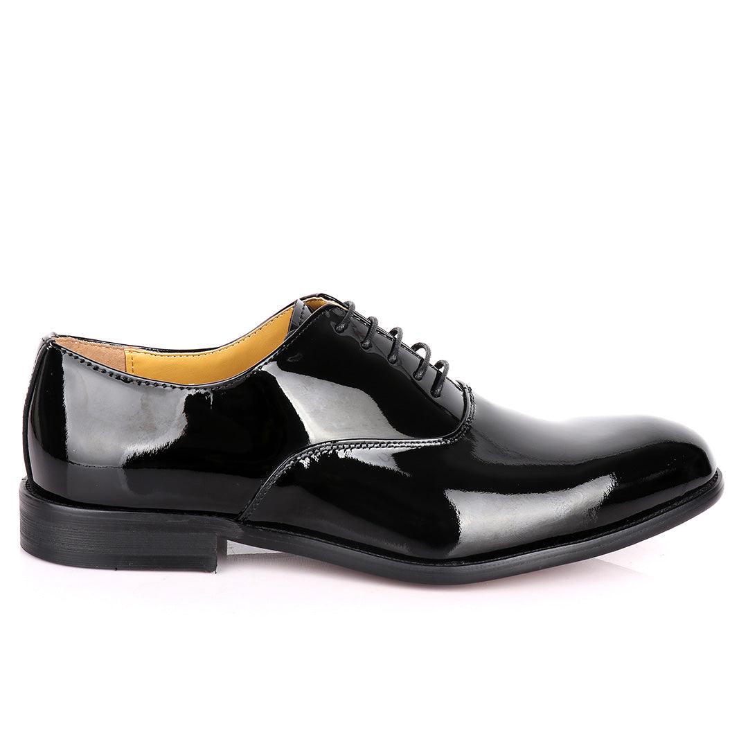 J.M Weston Black Wetlips Luxury Men's Leather Shoe - Obeezi.com