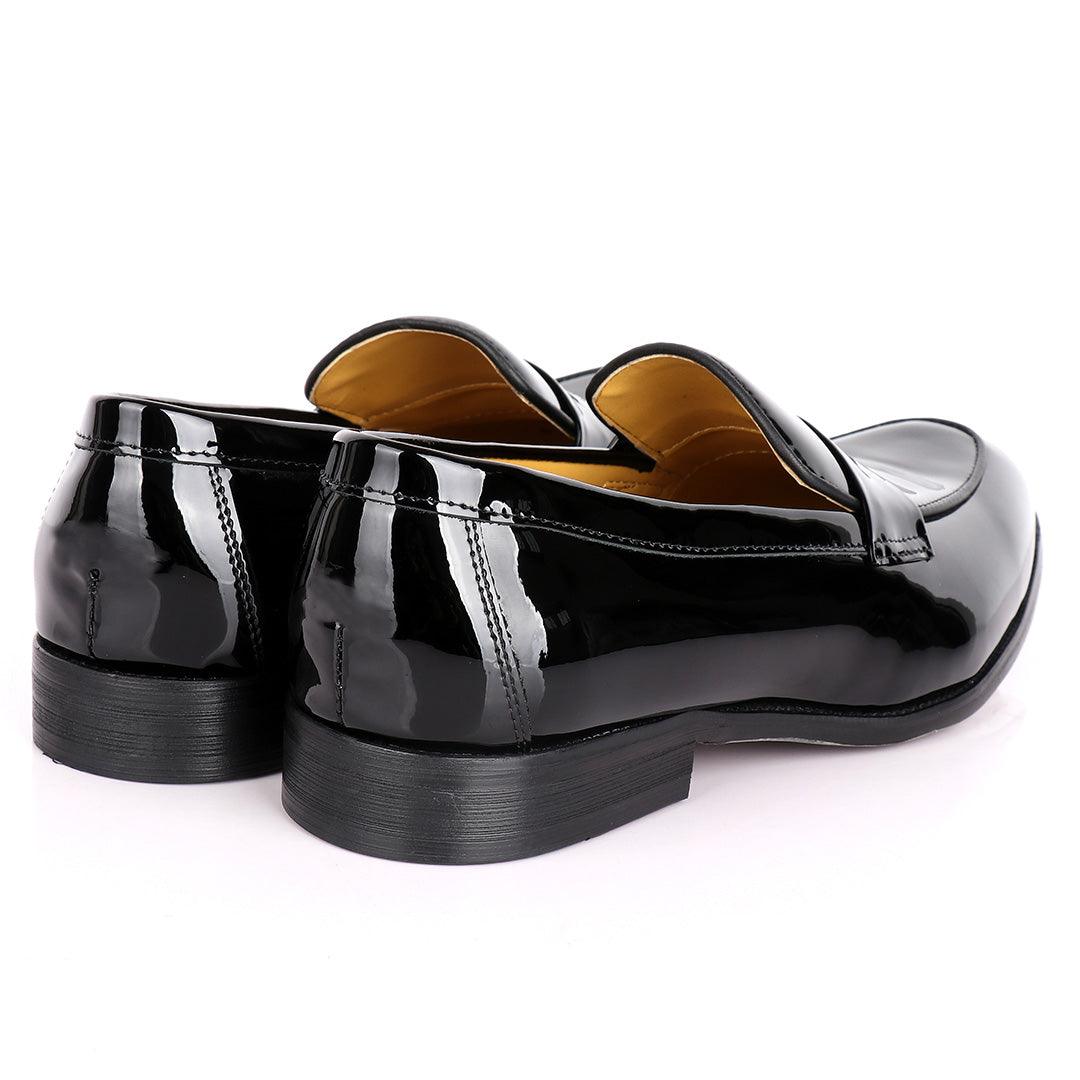 J.M Weston Black Wetlips Luxury Men's Loafers - Obeezi.com