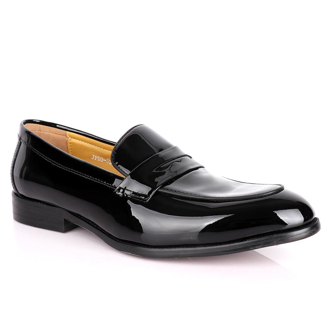 J.M Weston Black Wetlips Luxury Men's Loafers - Obeezi.com