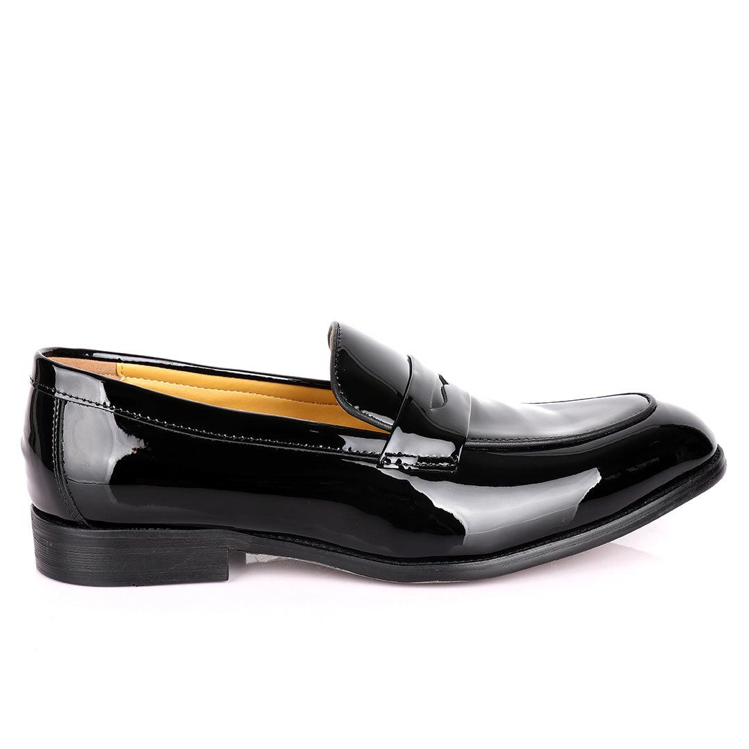 J.M Weston Black Wetlips Luxury Men's Loafers - Obeezi.com