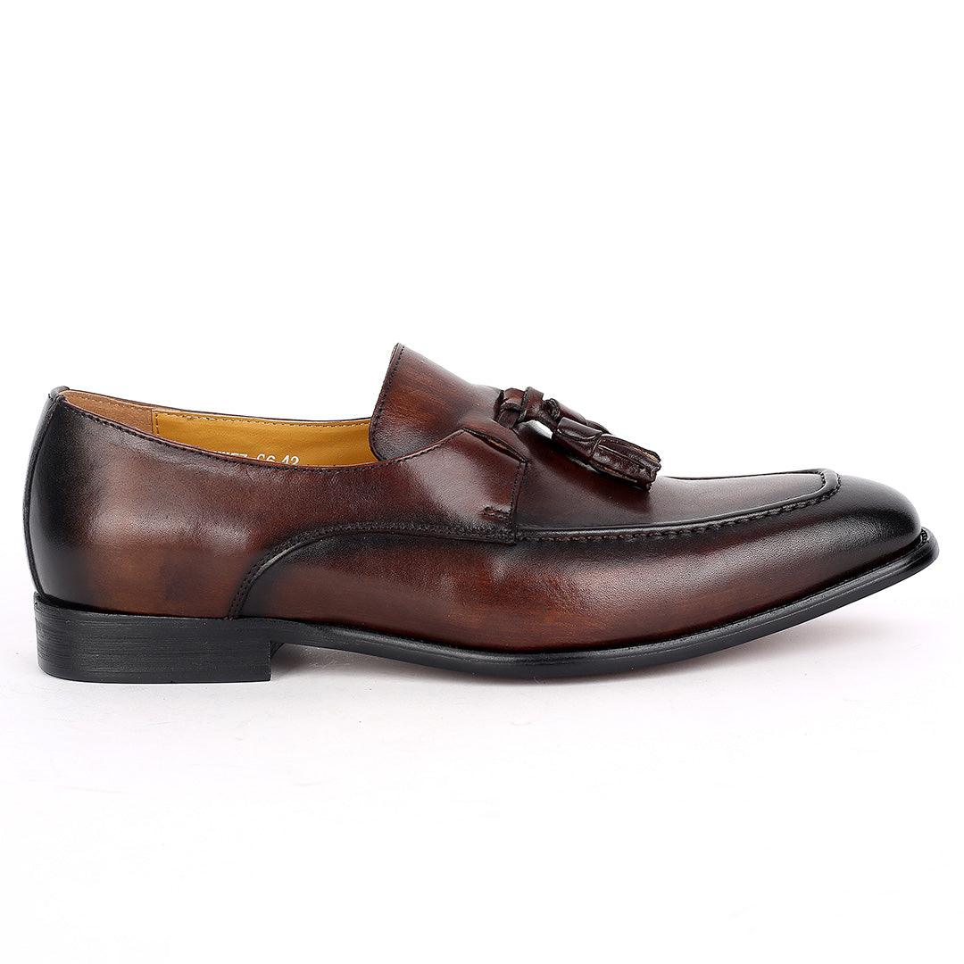 J.M Weston Brown Superlative Wing tip Leather Shoe - Obeezi.com