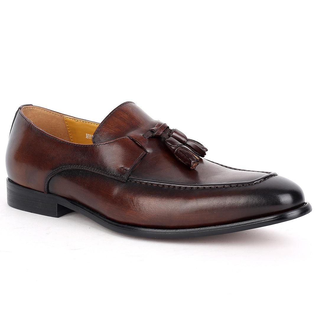 J.M Weston Brown Superlative Wing tip Leather Shoe - Obeezi.com