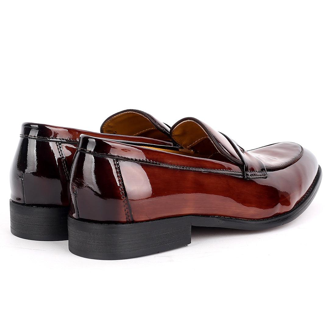 J.M Weston Executive Men's Glossy Brown Shoe - Obeezi.com