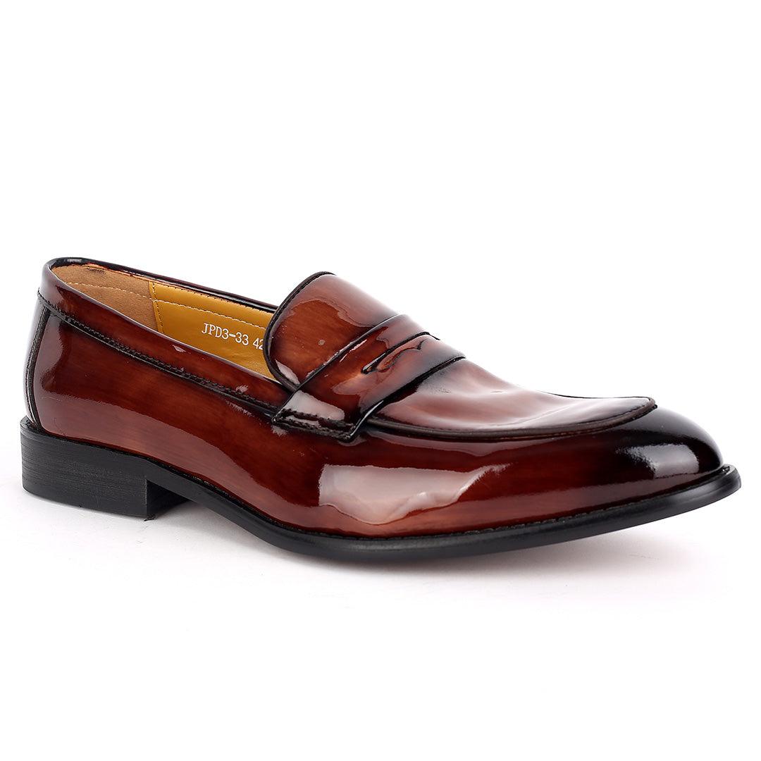 J.M Weston Executive Men's Glossy Brown Shoe - Obeezi.com