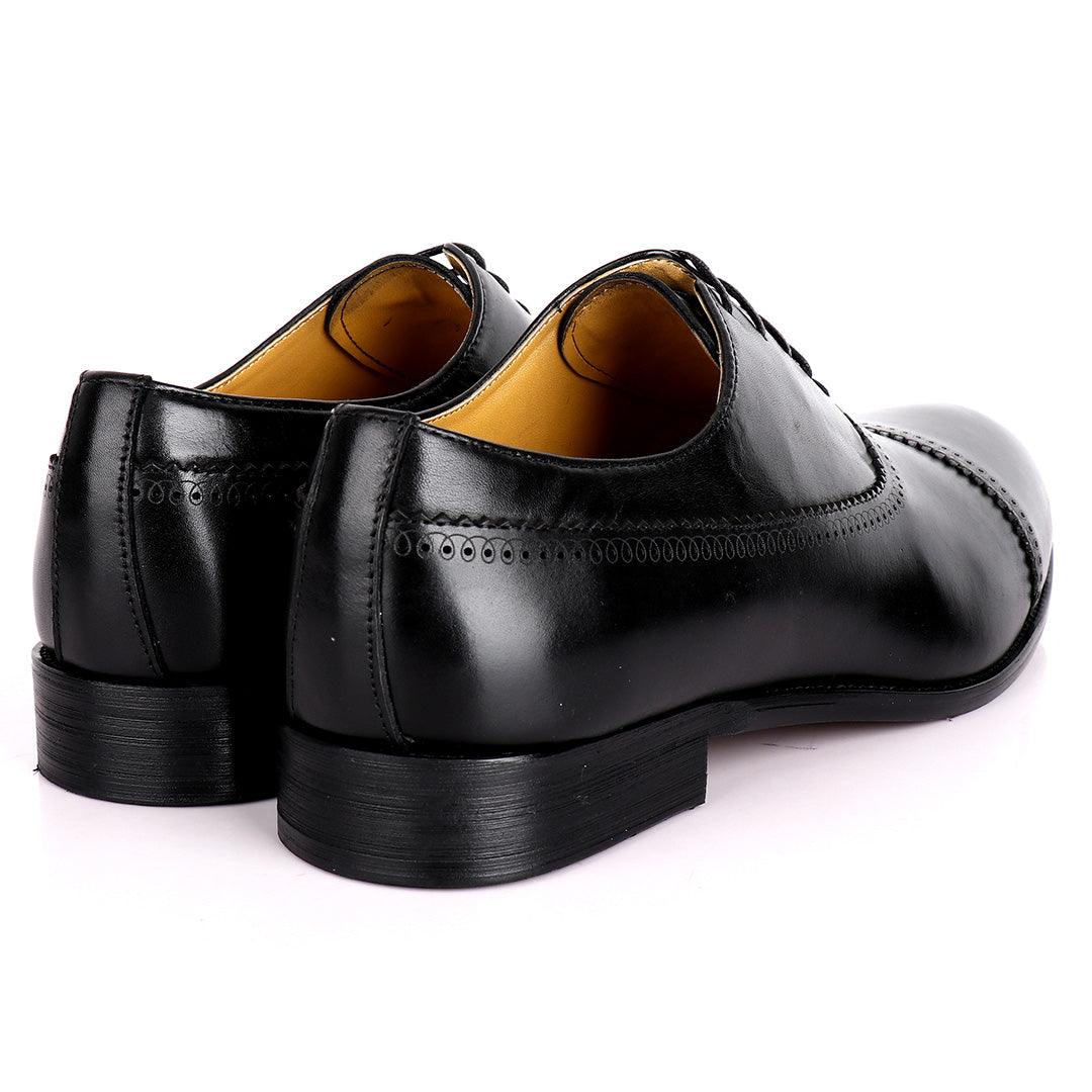 J.M Weston Premium Oxford Men's Shoe- Black - Obeezi.com