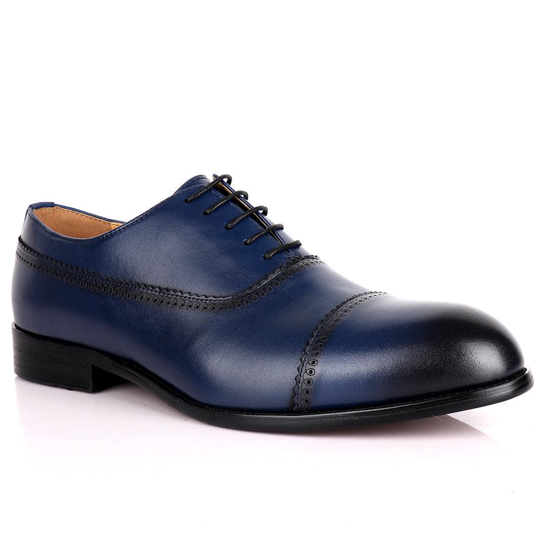 J.M Weston Premium Oxford Men's Shoe- Blue - Obeezi.com