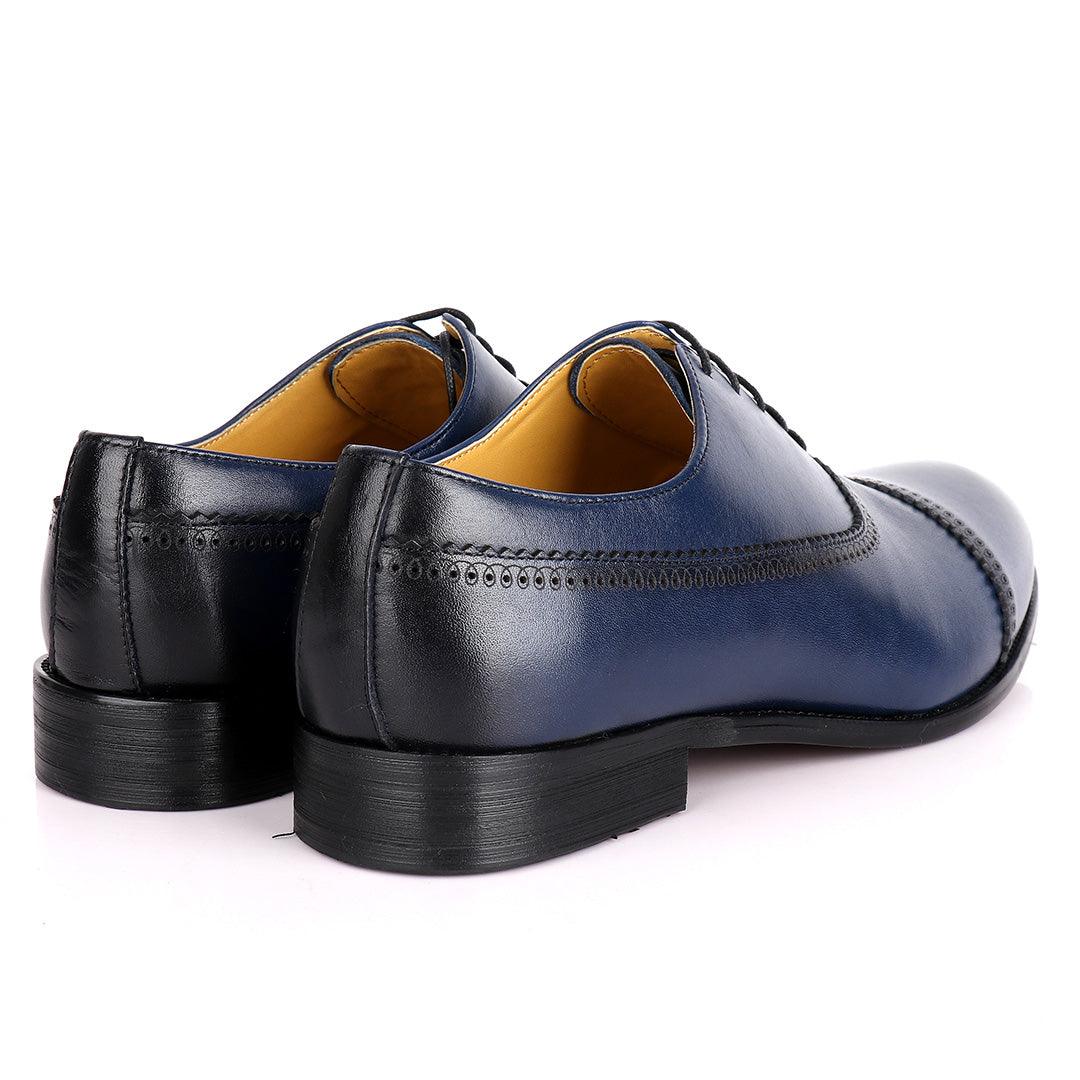 J.M Weston Premium Oxford Men's Shoe- Blue - Obeezi.com