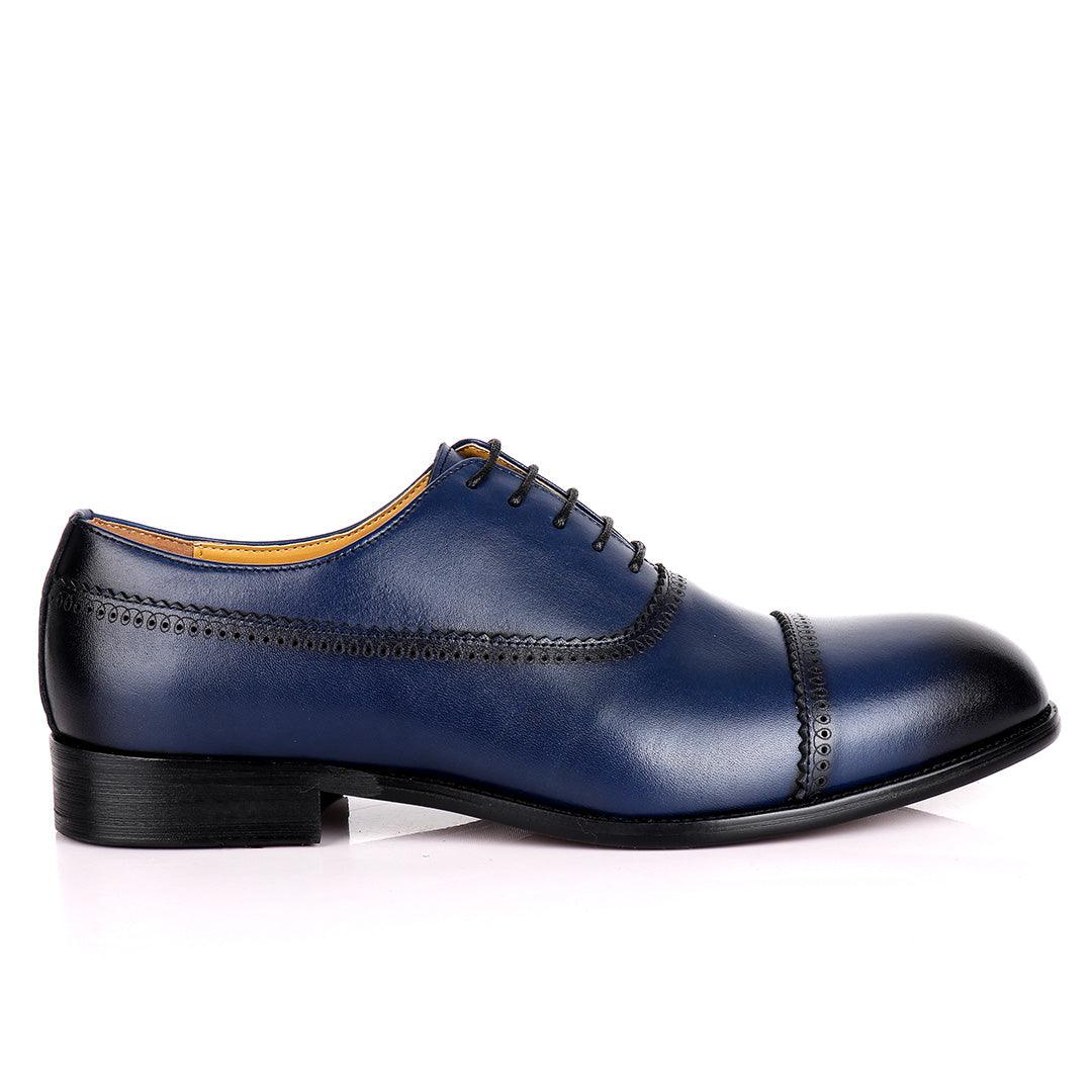 J.M Weston Premium Oxford Men's Shoe- Blue - Obeezi.com