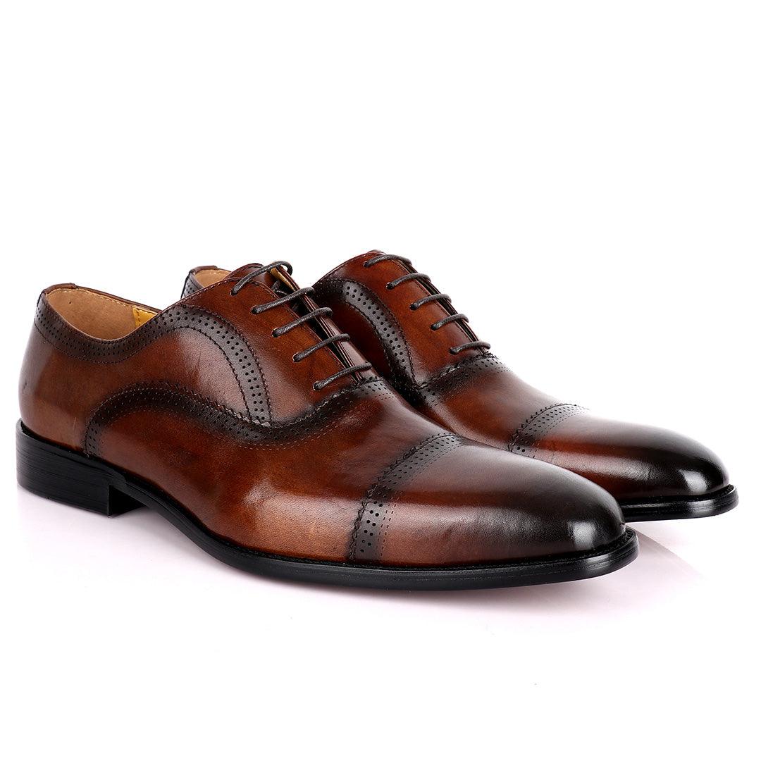 J.M Weston Premium Oxford Men's Shoe- Coffee - Obeezi.com