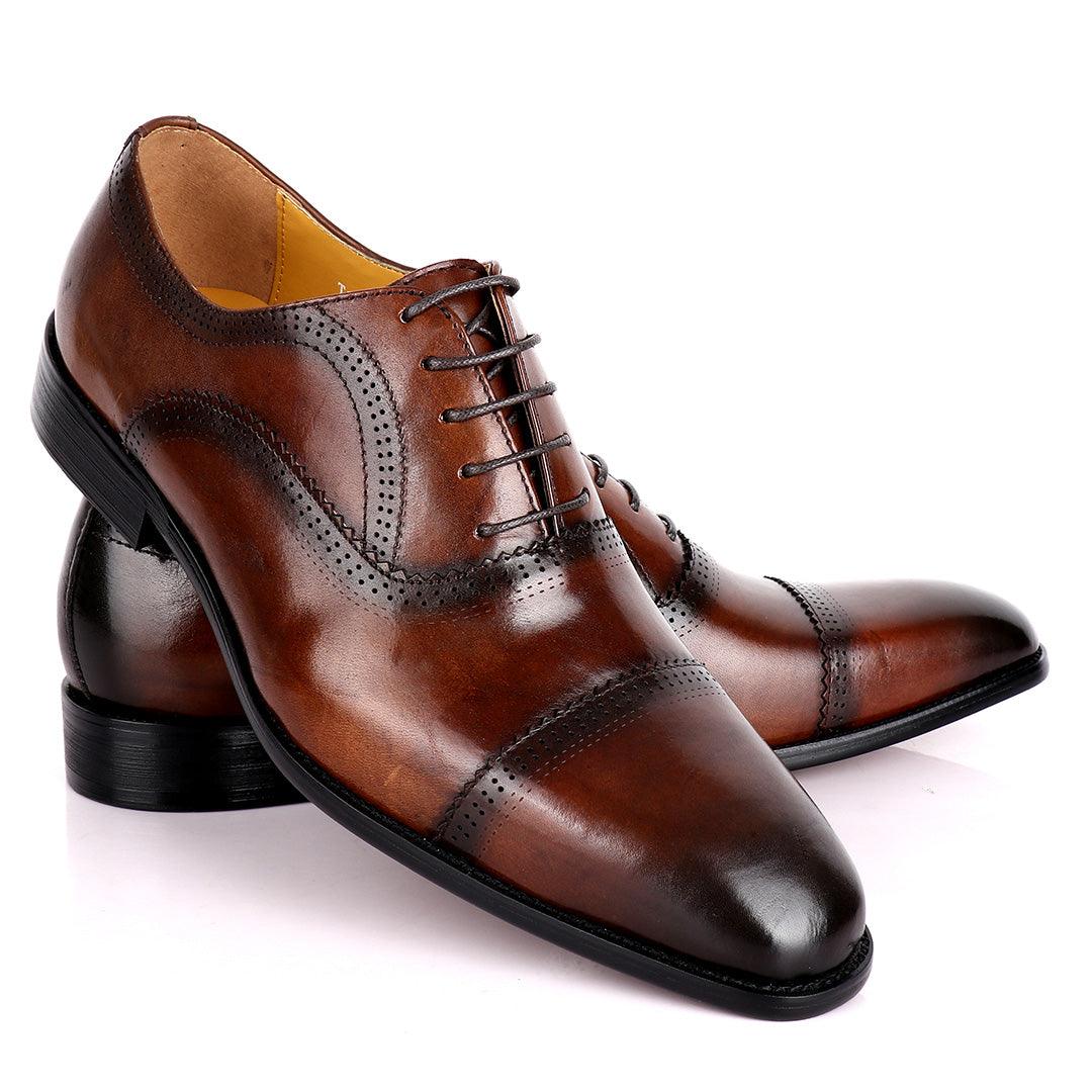 J.M Weston Premium Oxford Men's Shoe- Coffee - Obeezi.com