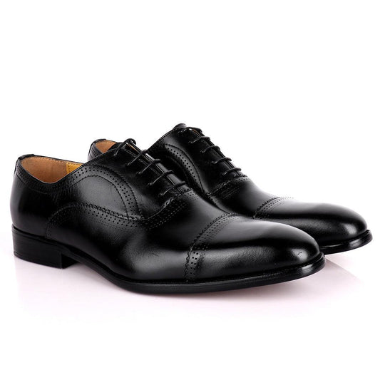 J.M Weston Premium Oxford Men' Shoe-Black - Obeezi.com
