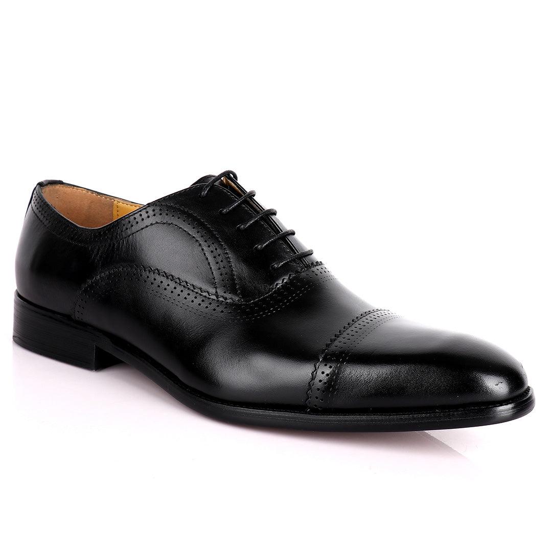 J.M Weston Premium Oxford Men' Shoe-Black - Obeezi.com