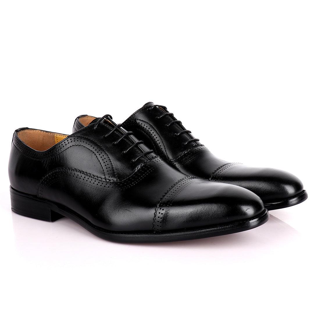 J.M Weston Premium Oxford Men' Shoe-Black - Obeezi.com