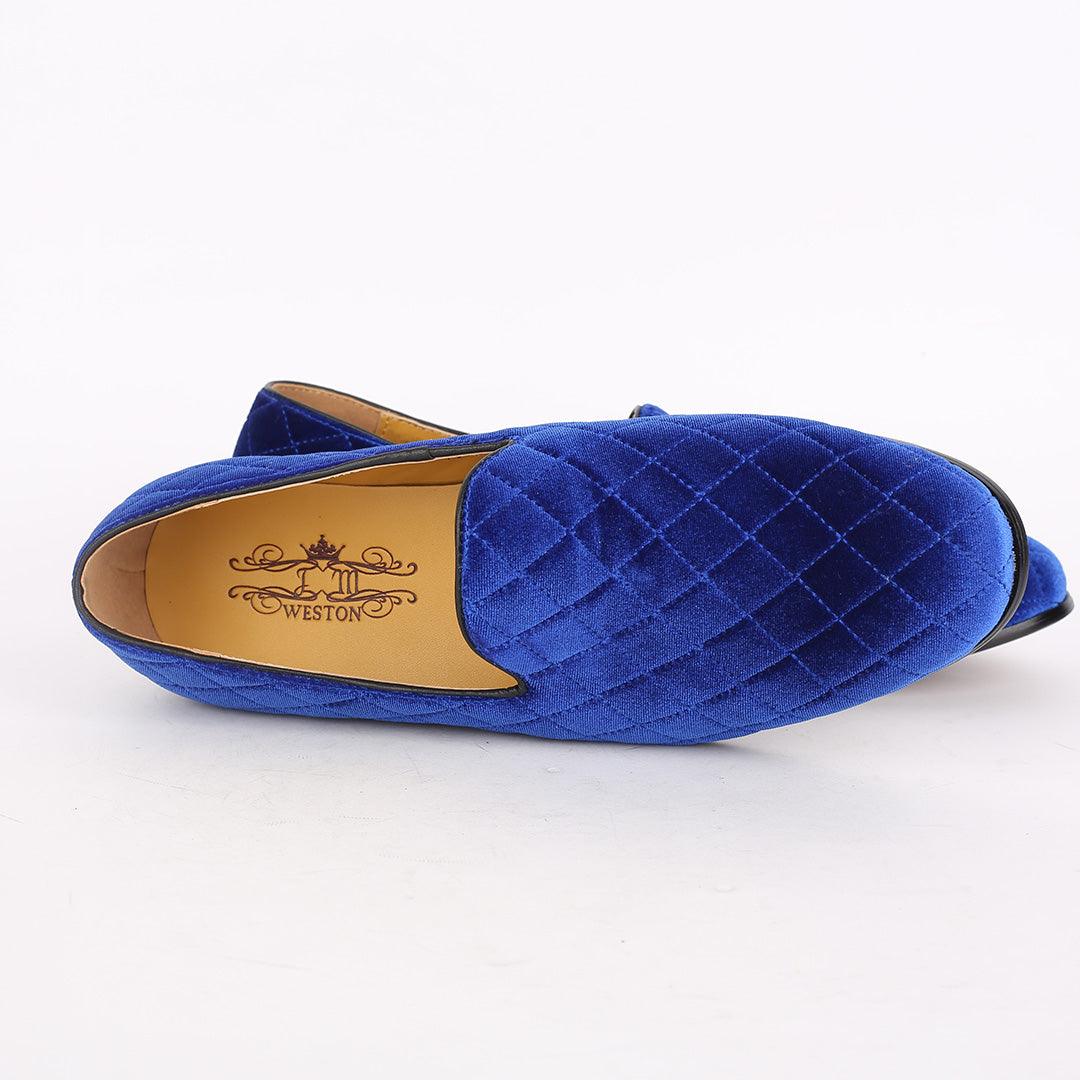 J.M Weston Royalty Designed Blue Suede Shoe - Obeezi.com
