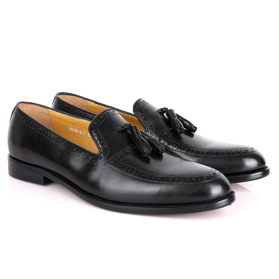 J.M Weston Touble Tassel Semi Patterned Men's Shoes - Obeezi.com