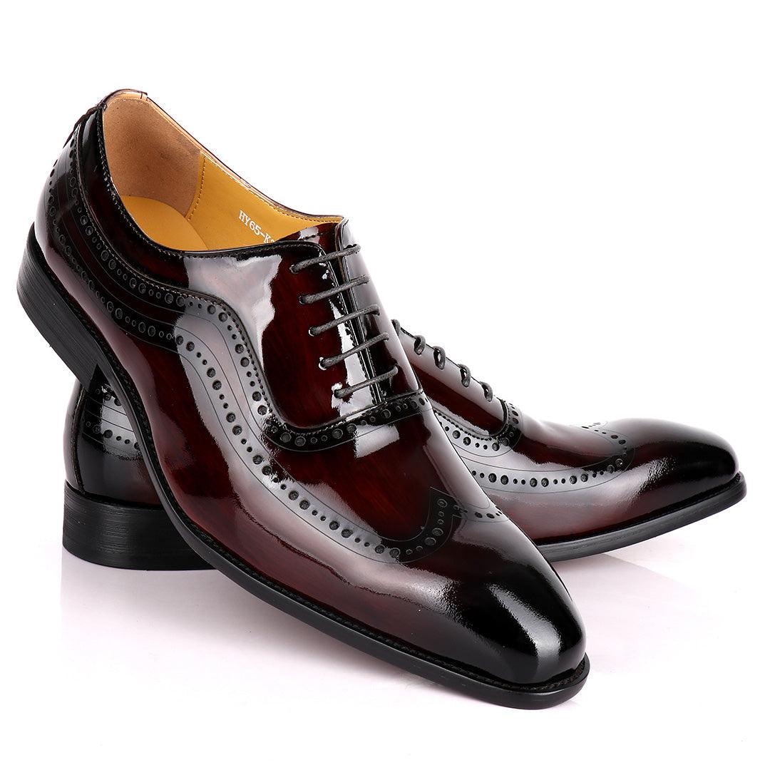 J.M Wetlooks Premium Oxford Brogues- Coffee - Obeezi.com