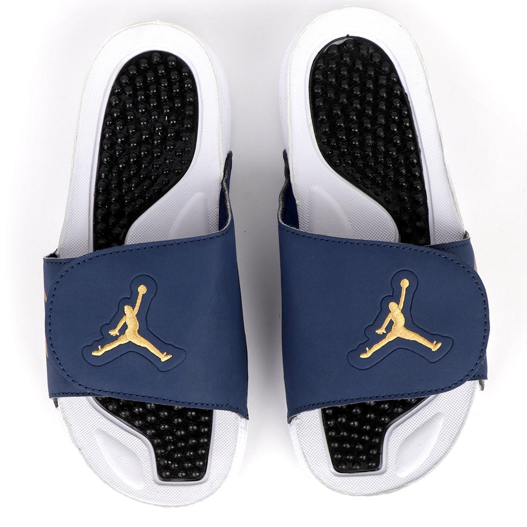 JD Hydro VRetro Blue with White Sole Men's Slide - Obeezi.com
