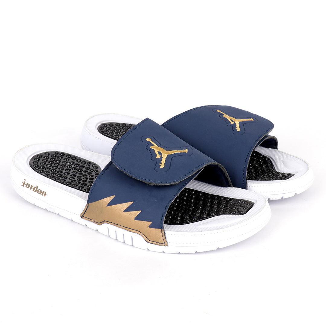 JD Hydro VRetro Blue with White Sole Men's Slide - Obeezi.com