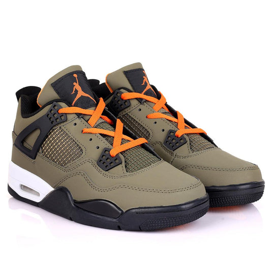 JD IV Union Full Green Skin Designed Sneakers - Obeezi.com