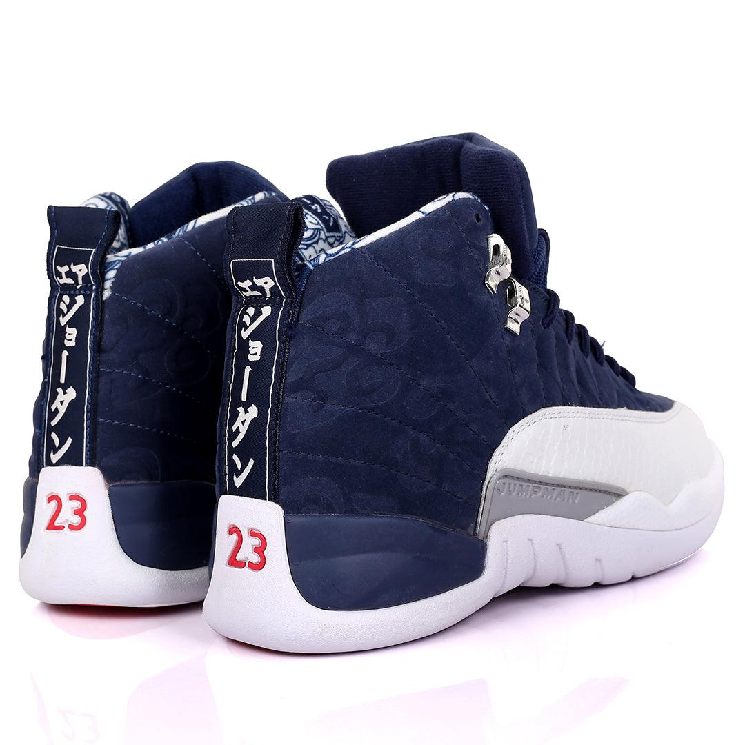 JD Jumpman Exquisite Blue And White High Heel Sneakers - Obeezi.com