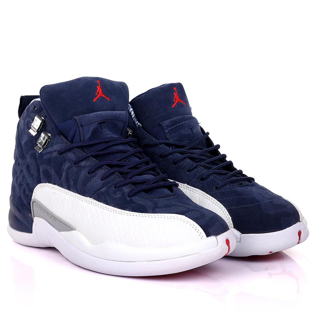 JD Jumpman Exquisite Blue And White High Heel Sneakers - Obeezi.com
