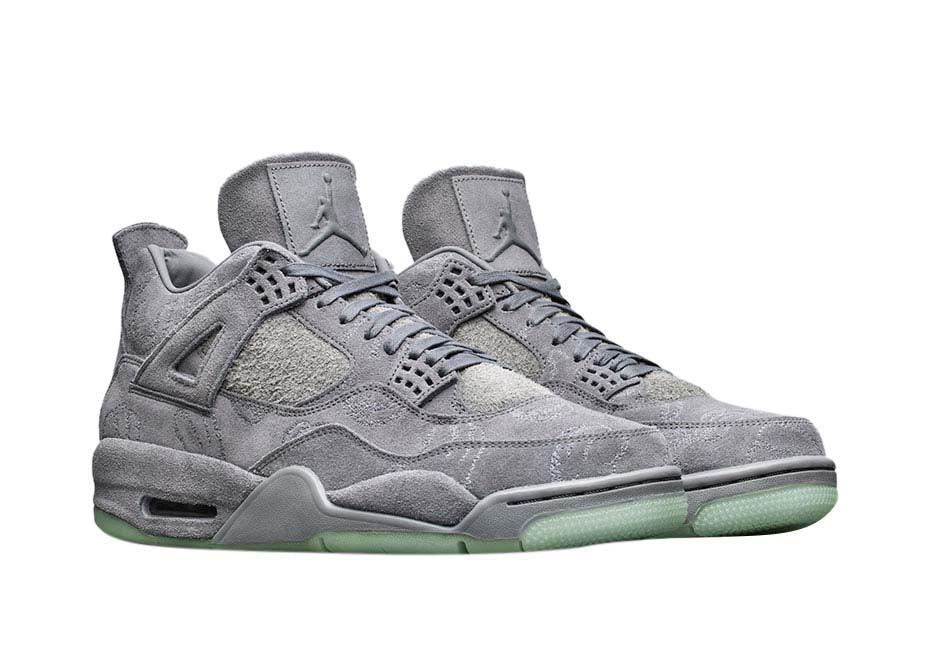 JD Kaws 4 Retro Cool Grey Sneakers - Obeezi.com