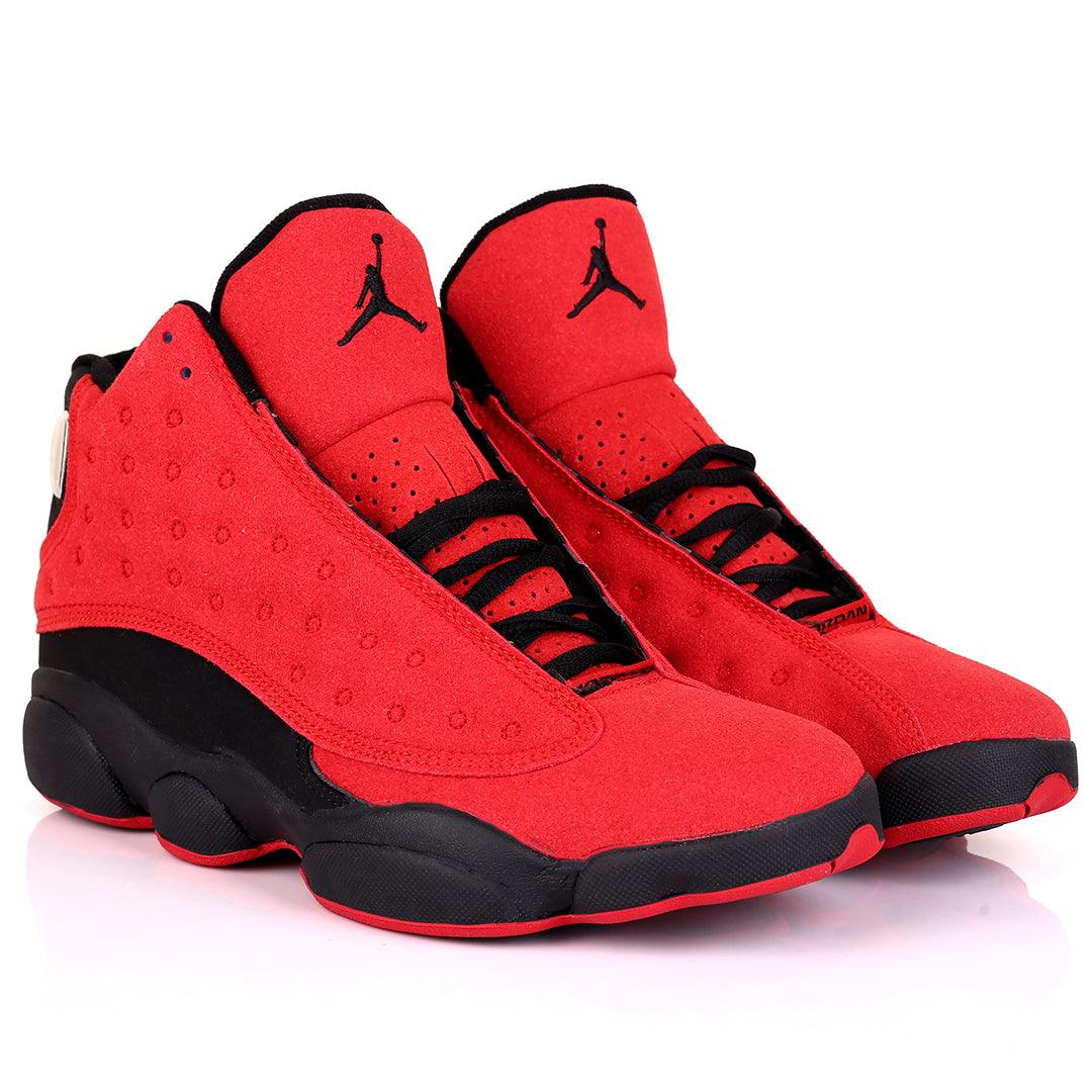 JD Lightweight Full Red Skin With Black Designed Classic Retro sneakers - Obeezi.com