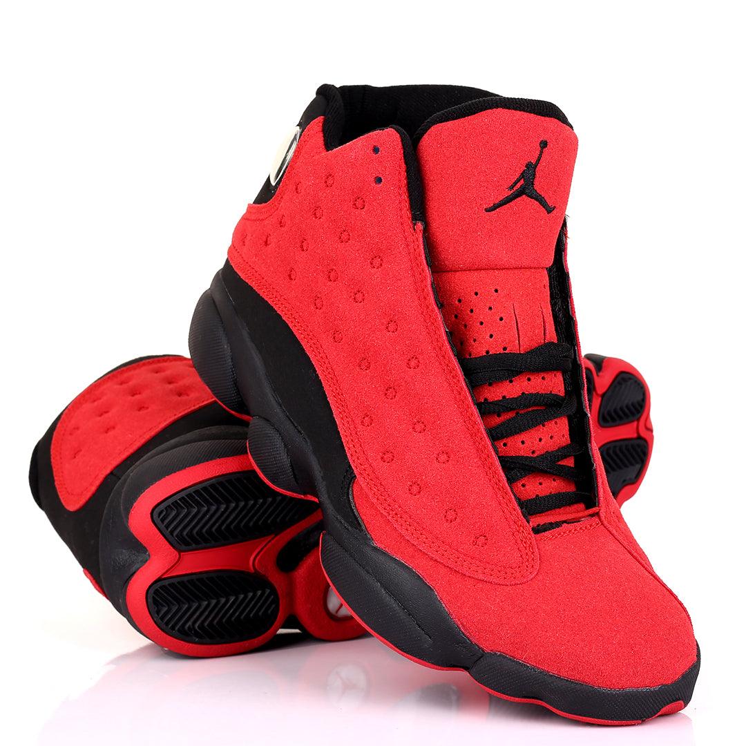 JD Lightweight Full Red Skin With Black Designed Classic Retro sneakers - Obeezi.com