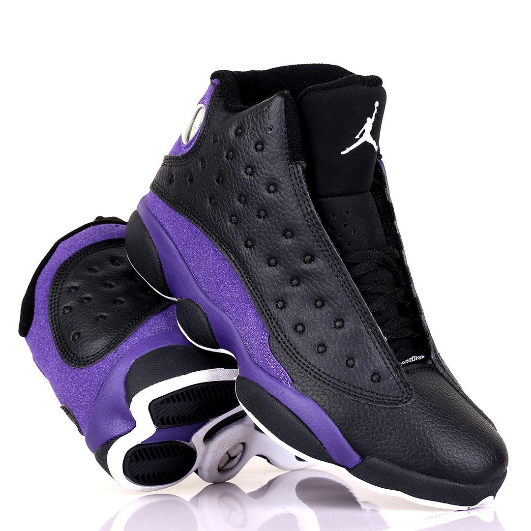JD Lightweight Purple Skin With Black Designed Classic Retro sneakers - Obeezi.com