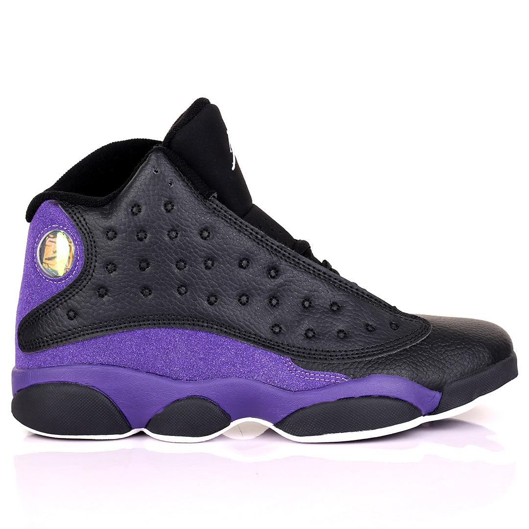 JD Lightweight Purple Skin With Black Designed Classic Retro sneakers - Obeezi.com