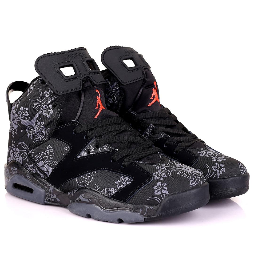 JD Men's Casual Wear Floral Retro 4 Black - Obeezi.com