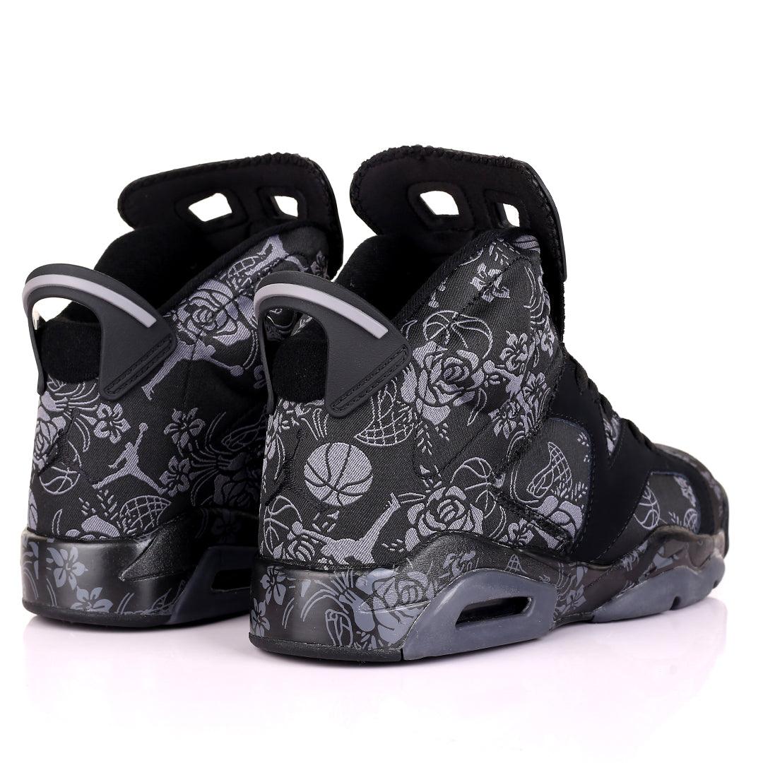 JD Men's Casual Wear Floral Retro 4 Black - Obeezi.com