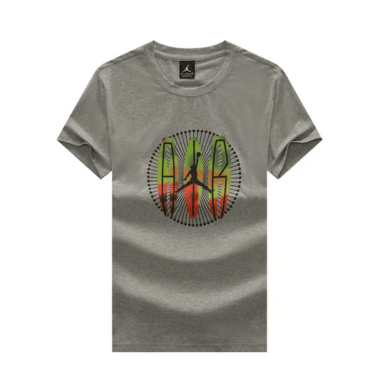 JD Wordmark Round Designer Logo T-Shirt -Ash - Obeezi.com