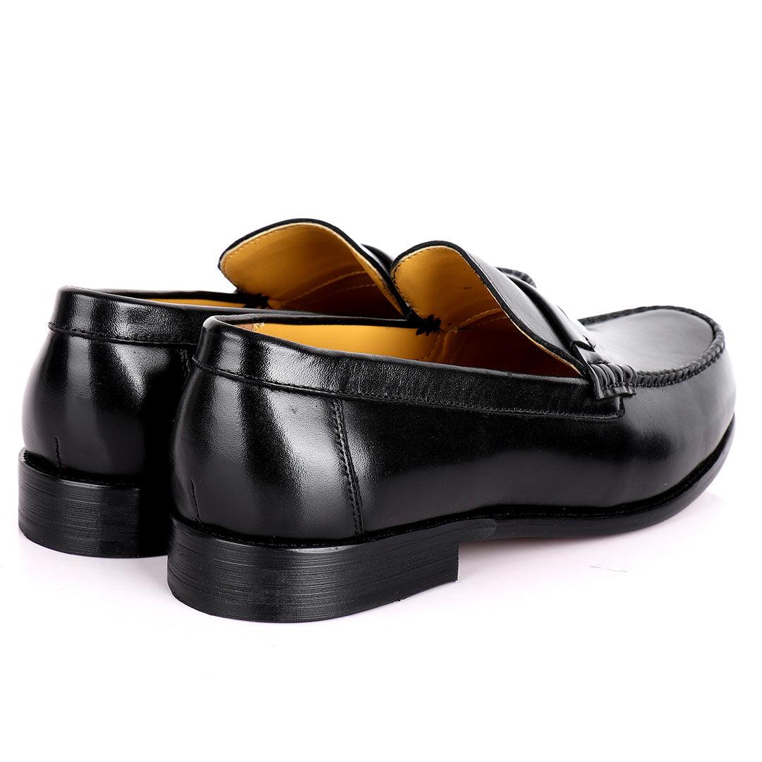 JM Weston Plain Designed Leather -Black - Obeezi.com