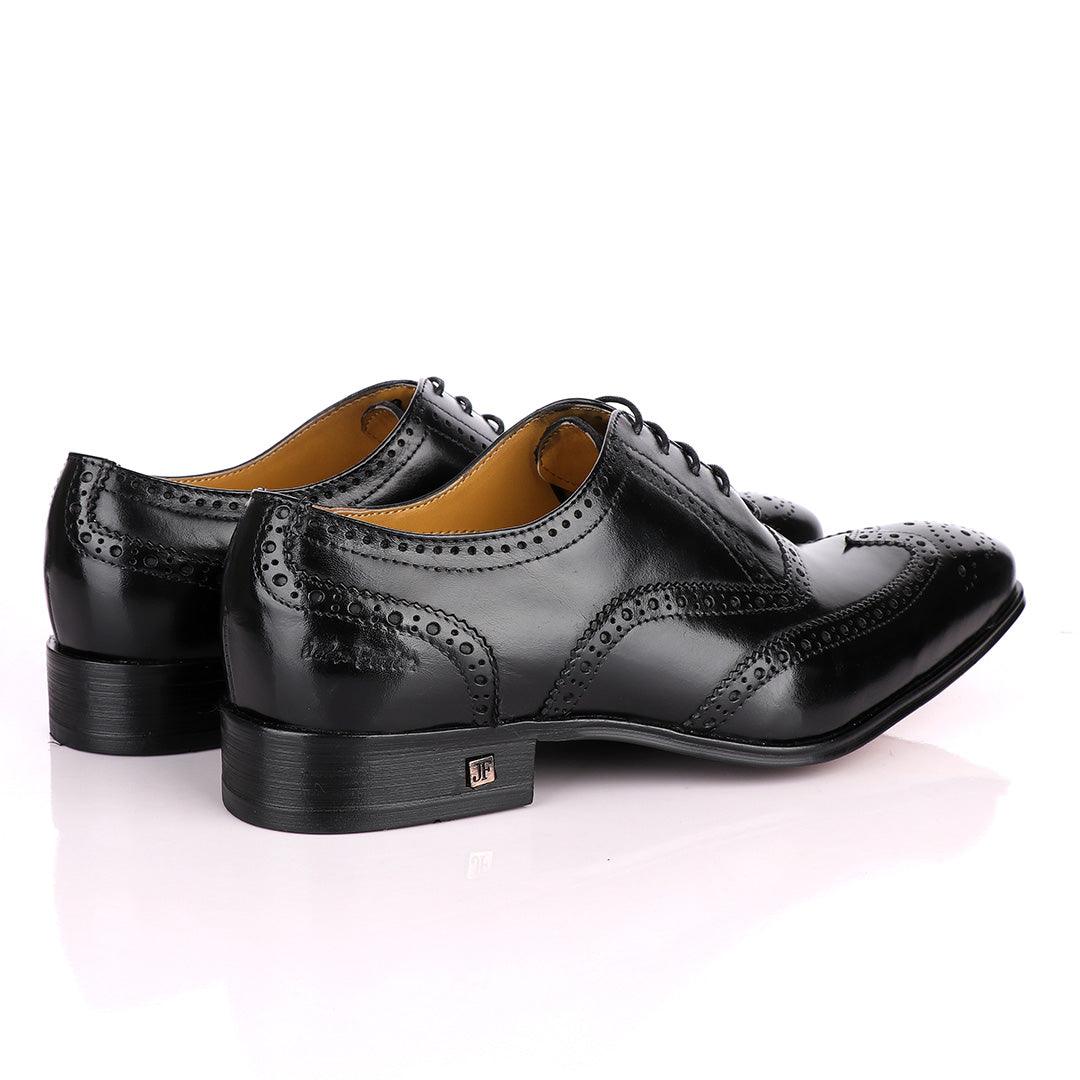 John Foster Black Oxford Brogues Shoe - Obeezi