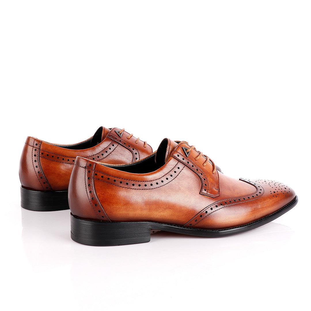 John Foster Brown Derby Lace Up Brogues - Obeezi