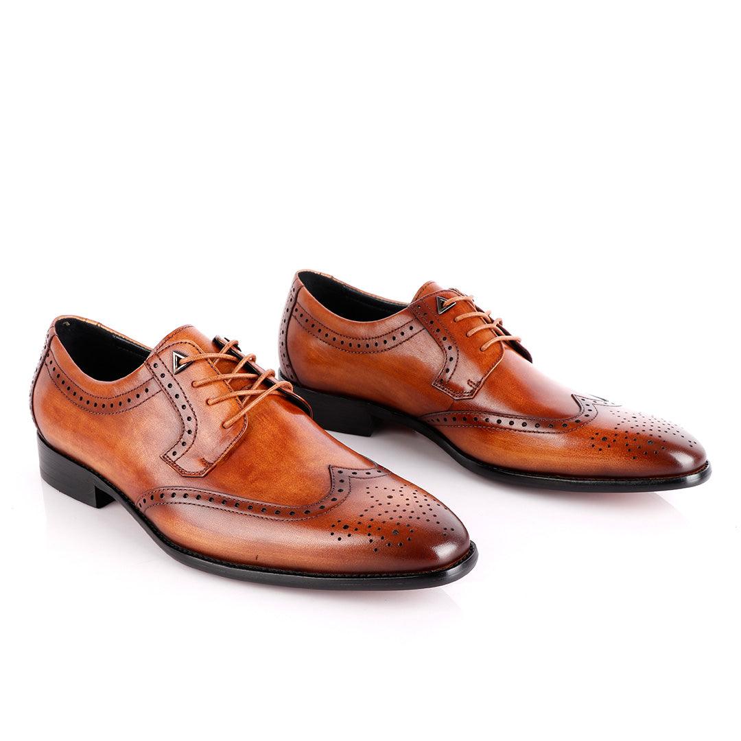 John Foster Brown Derby Lace Up Brogues - Obeezi
