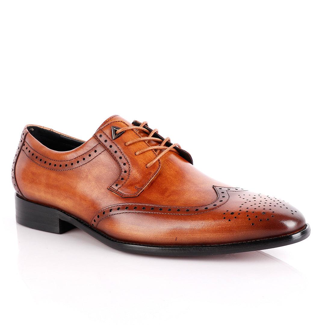 John Foster Brown Derby Lace Up Brogues - Obeezi